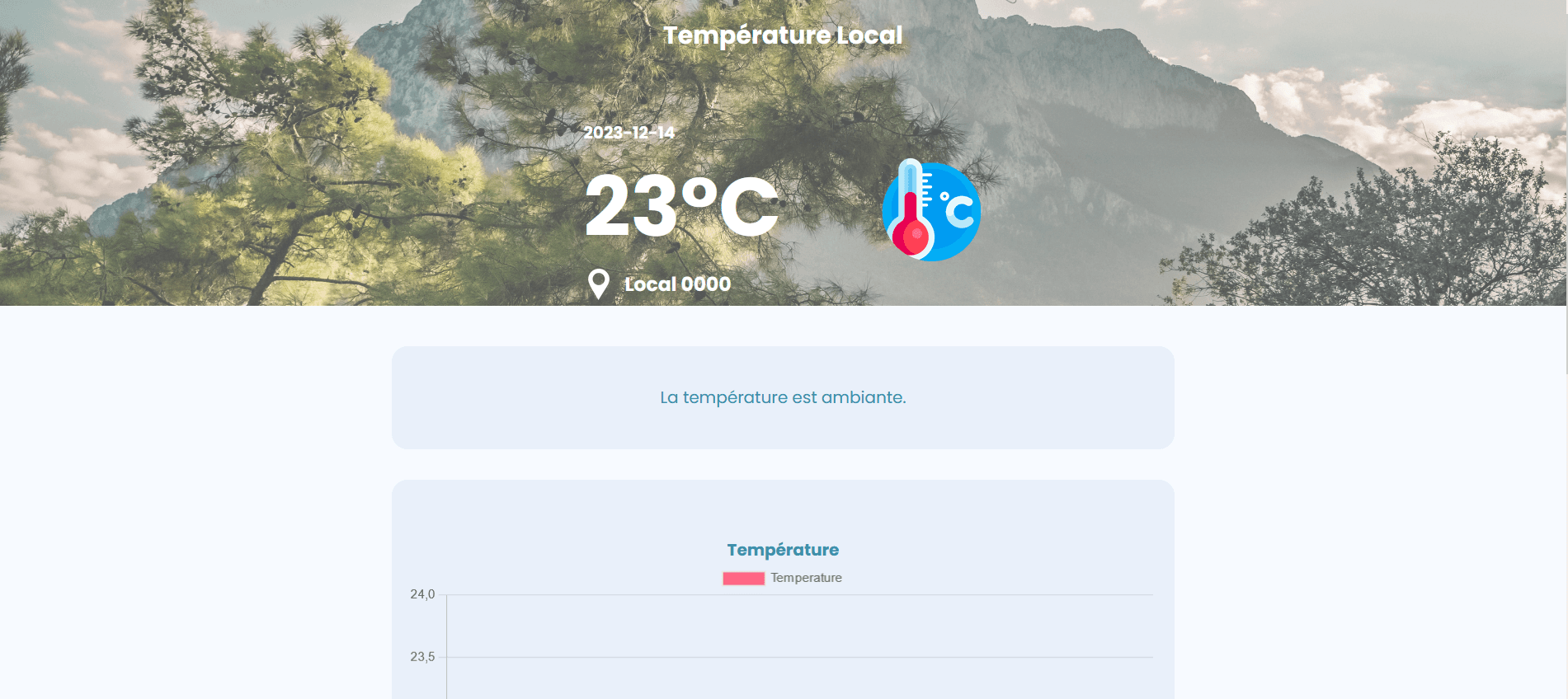 Application température